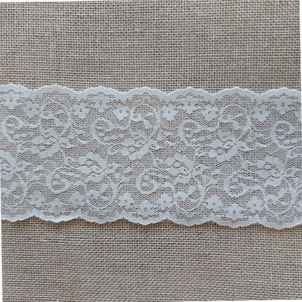 White Valencienne Lace  - Width 9,00 cm